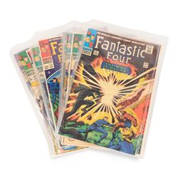 Marvel Silver Age 'Fantastic Four' comic books, spanning years 1965-1968, comprising a continuous run of issues #41-#70, missing only issue #48, includes duplicates