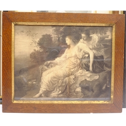 After Thomas Gainsborough (British 1727-1788): Portrait of Mrs Watson, engraving, together with four further 19th century portrait engravings, a Pears print and a further print, max 56cm x 48cm (7)