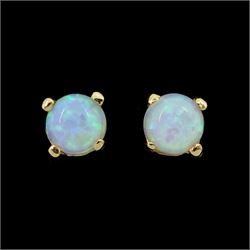 Pair of 9ct gold opal stud earrings
