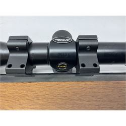 BSA 22 caliber air riffle with telescopic sight, in Fambeau hard case