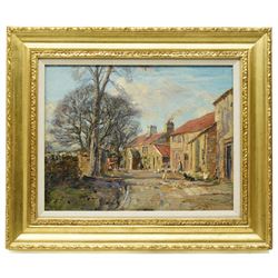 Herbert F Royle (British 1870-1958): 'Lower Dene Farm - Nesfield', oil on canvas signed, titled verso 34cm x 45cm