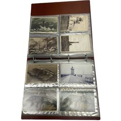 Edwardian and later postcards mostly relating to lighthouses, housed in a ring binder album, approximately 150