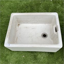 Rectangular Belfast sink and glazed font  - THIS LOT IS TO BE COLLECTED BY APPOINTMENT FROM DUGGLEBY STORAGE, GREAT HILL, EASTFIELD, SCARBOROUGH, YO11 3TX