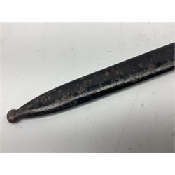 German nickel plated dress Bayonet, 24.5cm fullered blade, 40cm overall, unmarked