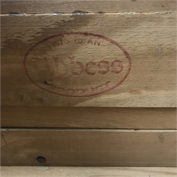  Abbess vintage oak filing cabinet, four drawers, W49cm, H130cm, D66cm  