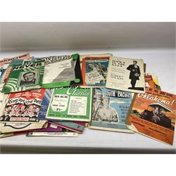 Collection of sheet music, many with attractive pictorial covers, to include The Rolling Stones It's All Over Now, Funny Girl, Living Doll Serious Charge Cliff Richard, Burbeck, Mary Poppins, Sugar, Sugar by The Archies, The Sound Of Music, I Taut I Taw A Puddy-Tat, Dear Miss Phoebe, etc, other musical sheet music and books etc