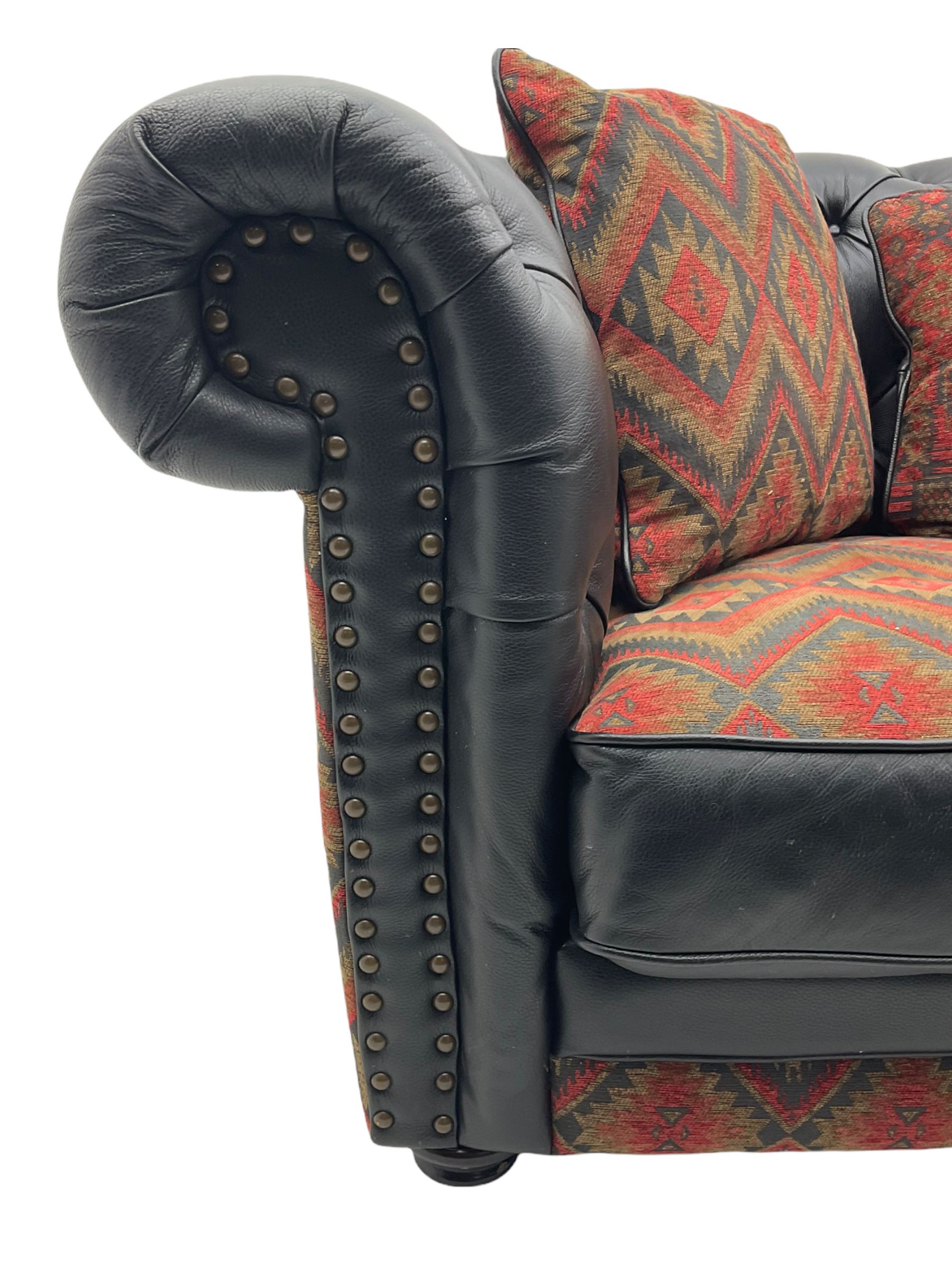 Barker and Stonehouse chesterfield two seat sofa, upholstered in