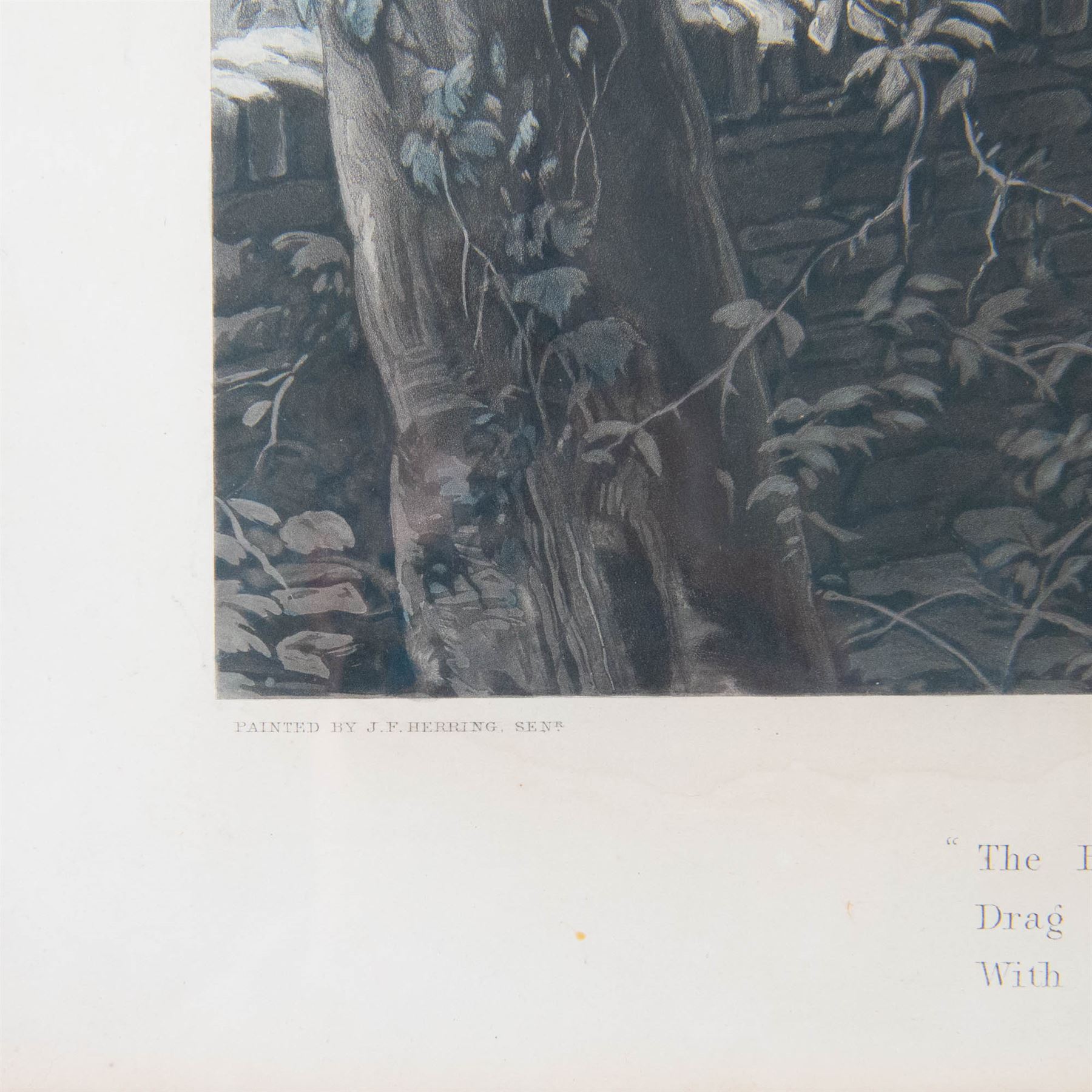 John Frederick Herring Senior (British 1795-1865): 'Fox Hunting - The Meet, The Find, The Run, The Kill',  set of four elephant folio aquatints by J. Harris, from Fores's National Sports, housed in ornate carved frames, aquatints 63cm x 114cm, overall size 88cm x 140cm (4)