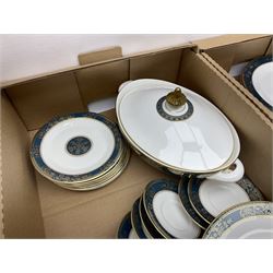Royal Doulton Carlyle pattern part dinner service, including eight dinner plates, sixteen side plates, eight bowls, eight coffee cans and saucers etc (68)