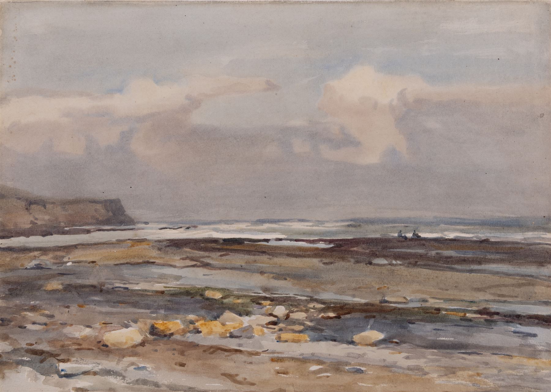 Charles William Adderton (British 1866-1944): 'Bayness - Robin Hood's Bay', watercolour, signed and titled verso 25cm x 34cm (unframed)