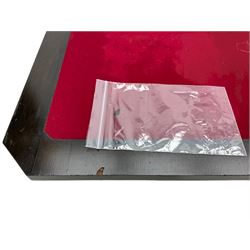 Late Victorian figured walnut and amboyna card-table, rectangular fold over top with baize lining, on turned supports joined by x framed balustrade stretchers