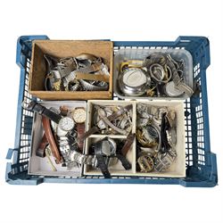 Collection of watches, including Timex, Lorus, Fossil, Seiko etc
