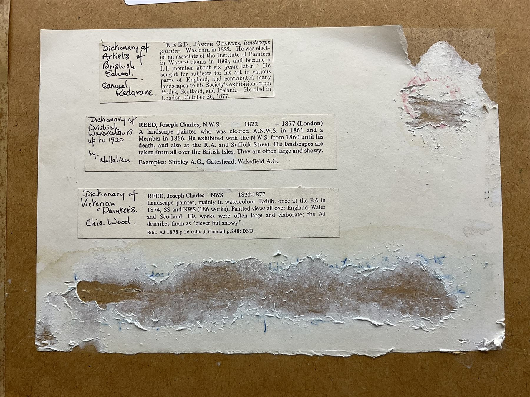Joseph Charles Reed (British 1822-1877): 'Betws-y-Coed' North Wales, watercolour and gouache unsigned, original title label verso 52cm x 74cm