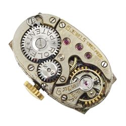 Rolex ladies 9ct gold manual wind wristwatch, Ref. 1331, silvered dial with Arabic numerals, Glasgow import mark 1930, on gilt strap
