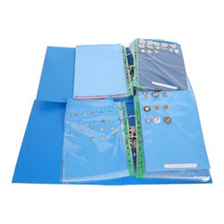 Rugby League club enamel badge collection, from teams including Bradford, Castleford, Huddersfield, Hull FC, Leeds, Leigh, St Helens, Salford, Wakefield, Wigan, York, Batley, Barrow, Bramely, Dewsbury, Featherstone, Halifax, Hunslet, Keighley, Oldham, Rochdale, Sheffield, Widnes, Workington, etc, all circa 2021, housed in two folders, (approximately 250)