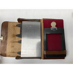 Arriflex 16SB camera body, serial no. 1784, with ' Carl Zeiss Distagon 1:2 f=8mm' lens, serial number 3860224, 'Carl Zeiss Jean Tessar 2/16' lens, serial no 3624355, camera pistol grip and other accessories, in fitted hard case