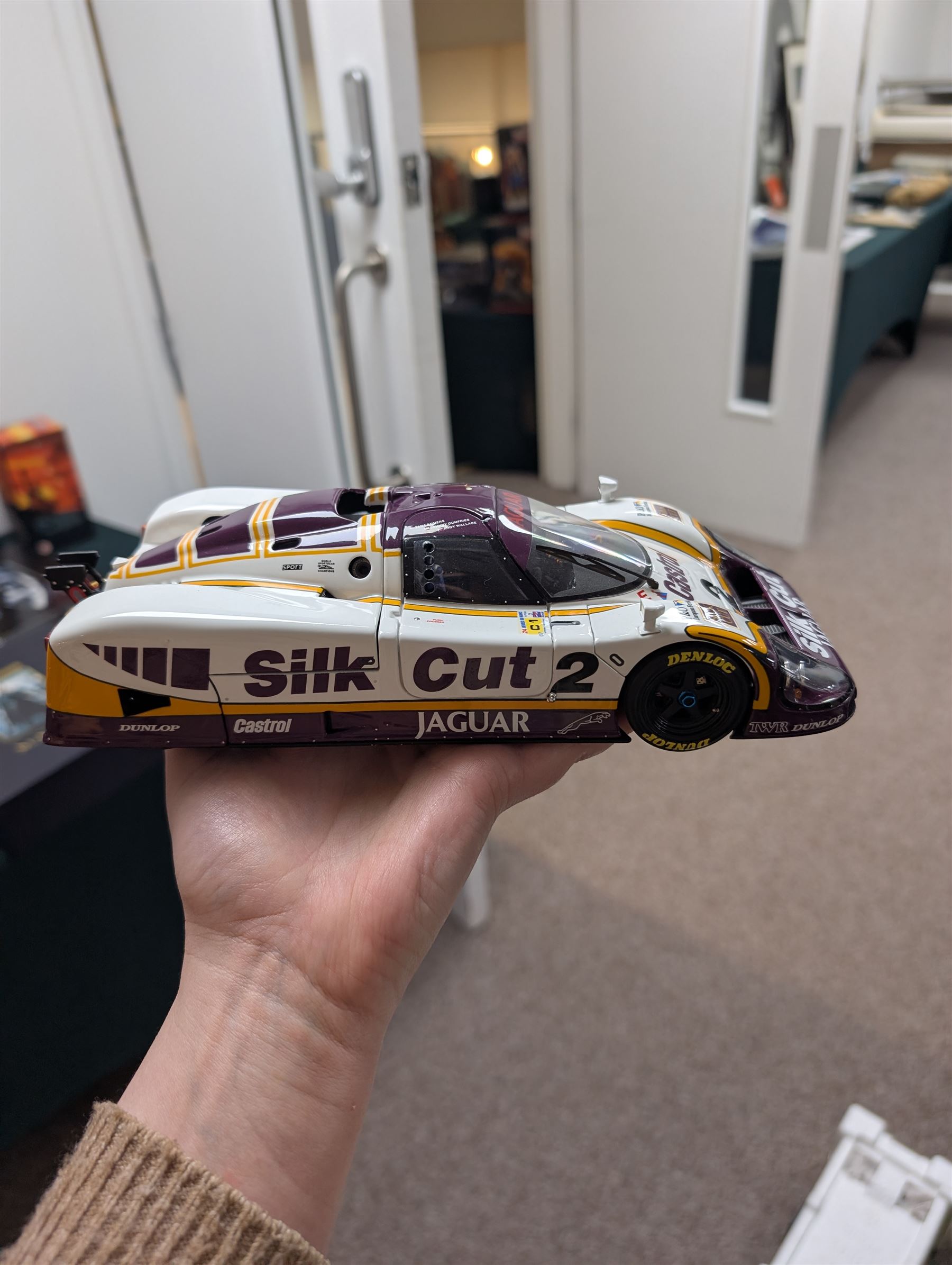 Motorbox Exoto 1988 Jaguar XJR-9LM #2 in Silk Cut livery, driven by Johnny Dumfries/Jan Lammers/Andy Wallace, boxed