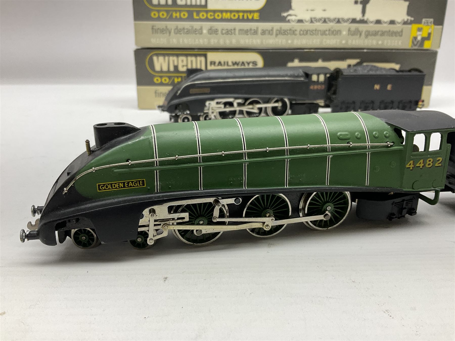Wrenn '00' gauge - two Class A4 4-6-2 locomotives - 'Peregrine' No.4903 in NE Black; and 'Golden Eagle' No.4482 in LNER Green; both boxed with instructions (2)