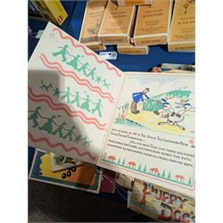 Fifteen late 19th/early 20th century children's picture books, comprising eleven published by Raphael Tuck & Sons, titles including Pleasant Hours Painting book, Boo-Boo the Barrage Balloon, The Timber Toes, At the Sound of the Drum, Coronation Procession Panorama, Horace and the BBC, Dolly's Dressmaker, Puppy Dogs ABC, Pets at the Farm, Mr Punch and His Tricks and Mixed Pickles Prepared, and four published by Ernest Nister, titles including Dicky Bird Land, The Sugar Plum House That Jack Built, The Noah's Ark and A Day at the Seaside