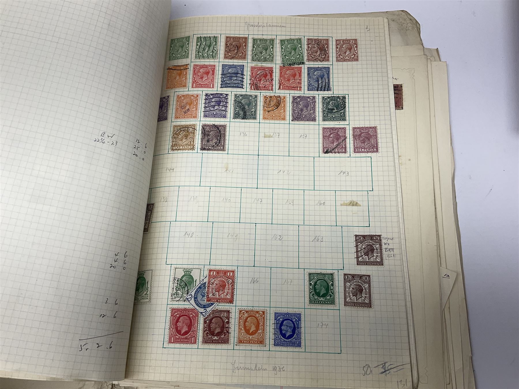 Mostly Great British Queen Victoria and later stamps, including imperf penny reds, 1841 two pence blues white lines added, imperf penny red on cover with 'More To Pay', half penny 'bantams', perf penny reds etc, in album, on pages and loose in packets