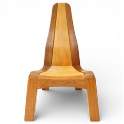 Peter Cummings - Magma oak chair, with shaped back and seat, signed by the maker dated 2007, designed by Peter Cummings of Reeth, near Richmond