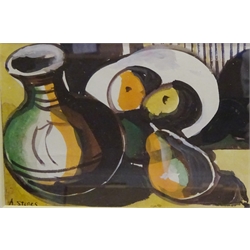 Angela Stones (British 1914-1995): Eleven various watercolours and mixed media paintings, six signed, max 31cm x 47cm (11)