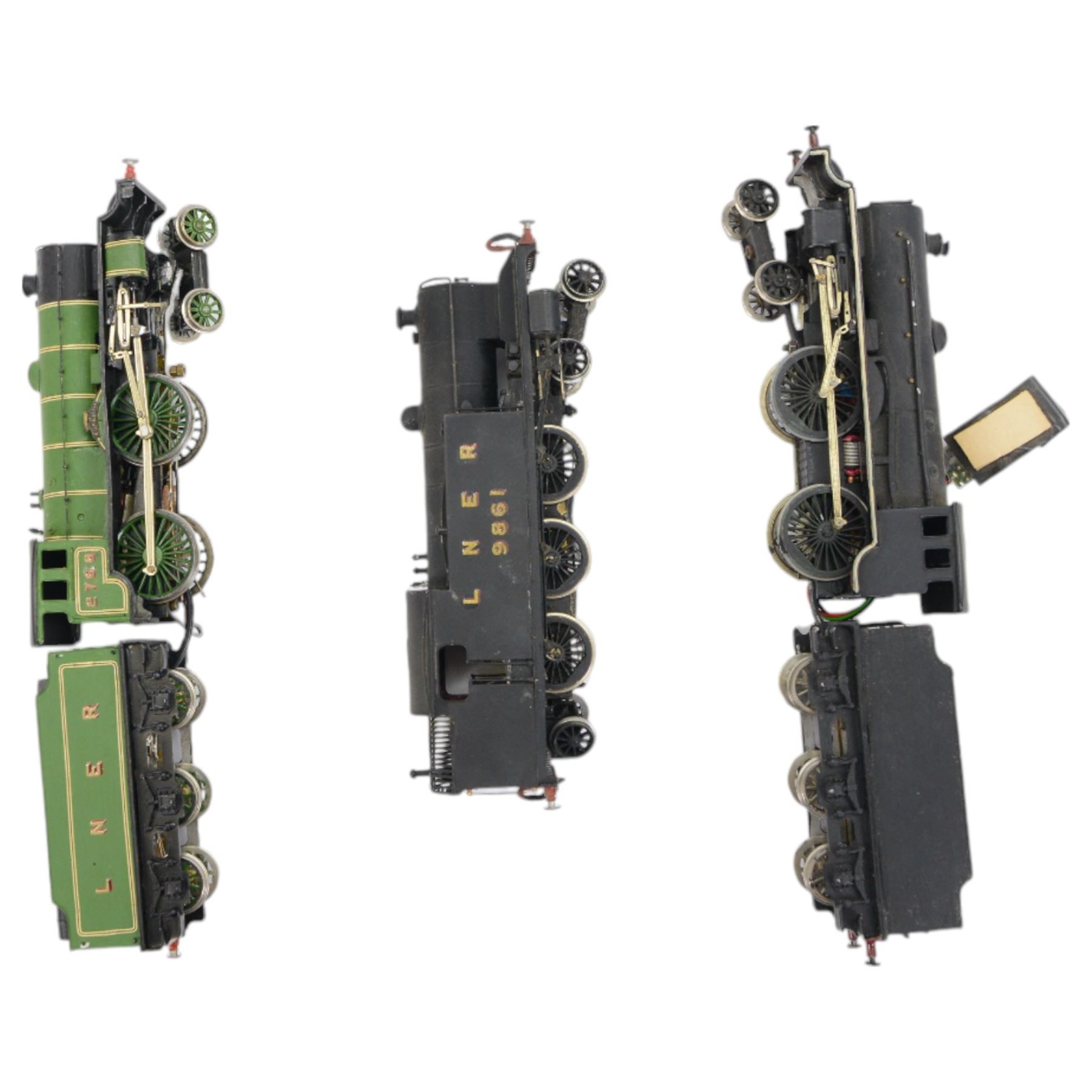 Three DJH Model Loco 00 gauge kit built locomotives, comprising no. K14 4-6-2 A8 class locomotive no. 9861, K1 4-4-0 LNER/BR D49 class 'Morpeth' locomotive and tender no. 2768 and D49 class 4-4-0 locomotive and tender unnumbered, all boxed 