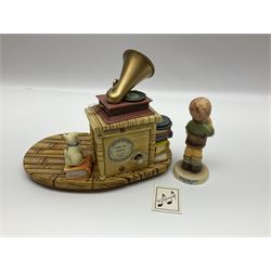 Nine Hummelscapes by Goebel, to include Bavarian Bire Garten, Cuck Crossing, Fisherman's Feast, Strudel Haus etc, each with associated Hummel figures, tallest H14cm 