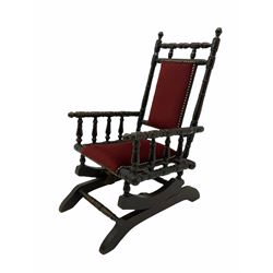 Late 19th century child's American rocking chair