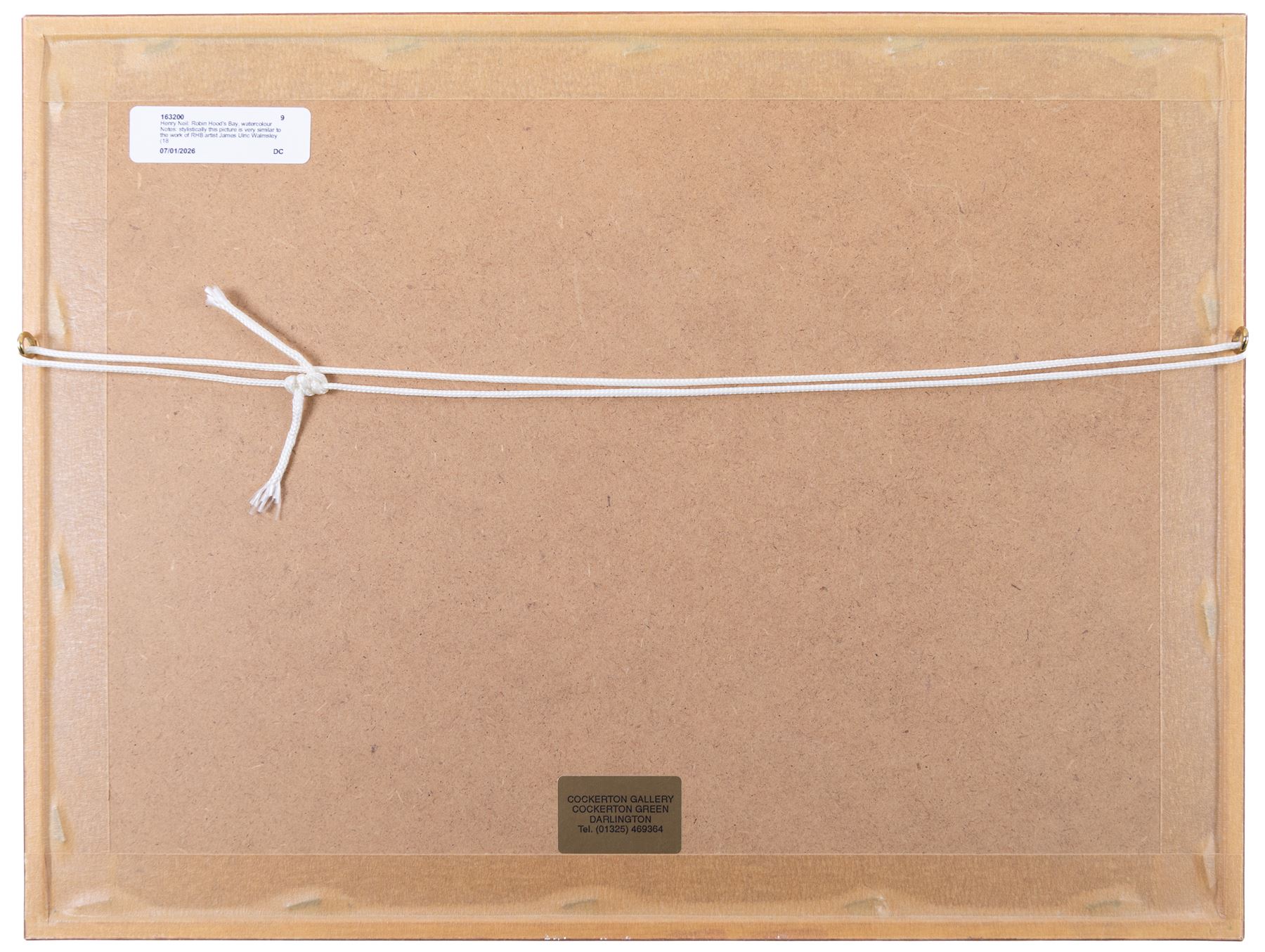 Henry Neil (British Early 20th Century): Robin Hood's Bay, watercolour signed and dated '12, 13cm x 22cm 
Notes: stylistically this picture is very similar to the work of RHB artist James Ulric Walmsley (1860-1954), and its date means that the two may well have met or painted together.