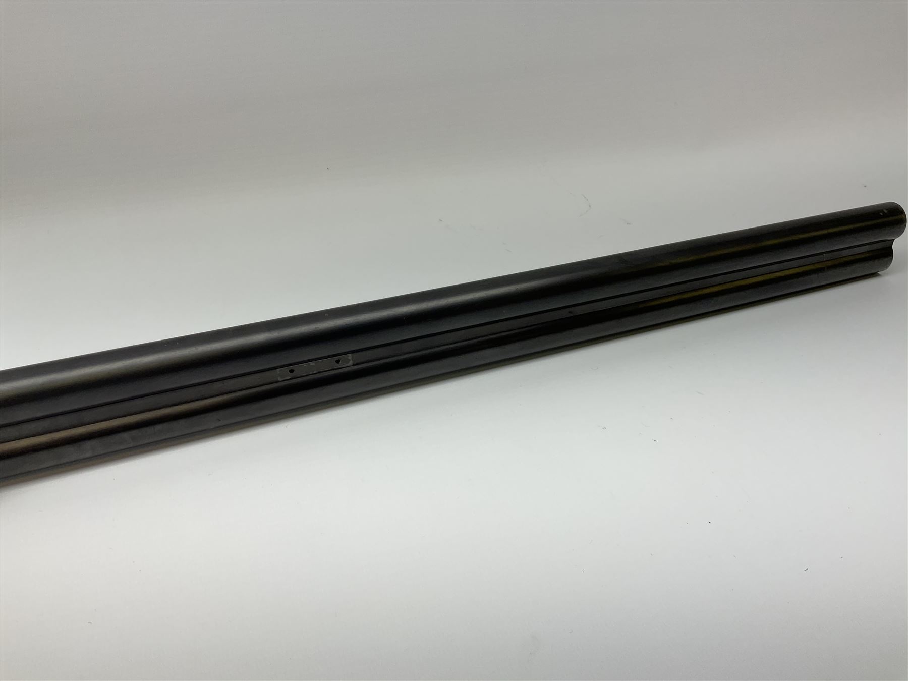 Czechoslovakian BRNO 12-bore side-by-side double barrel sidelock non-ejector sporting gun with Poldi electroplating, the action crudely inscribed '24040544 Pte. J. Ging 1st Battalion Loyal Regiment 1965-1968 Malta G.C.', walnut stock with chequered pistol grip and fore-end and thumb safety, one sling swivel, serial no.5199866, L114.5cm overall RFD ONLY AS LACKING VISIBLE PROOF MARKS