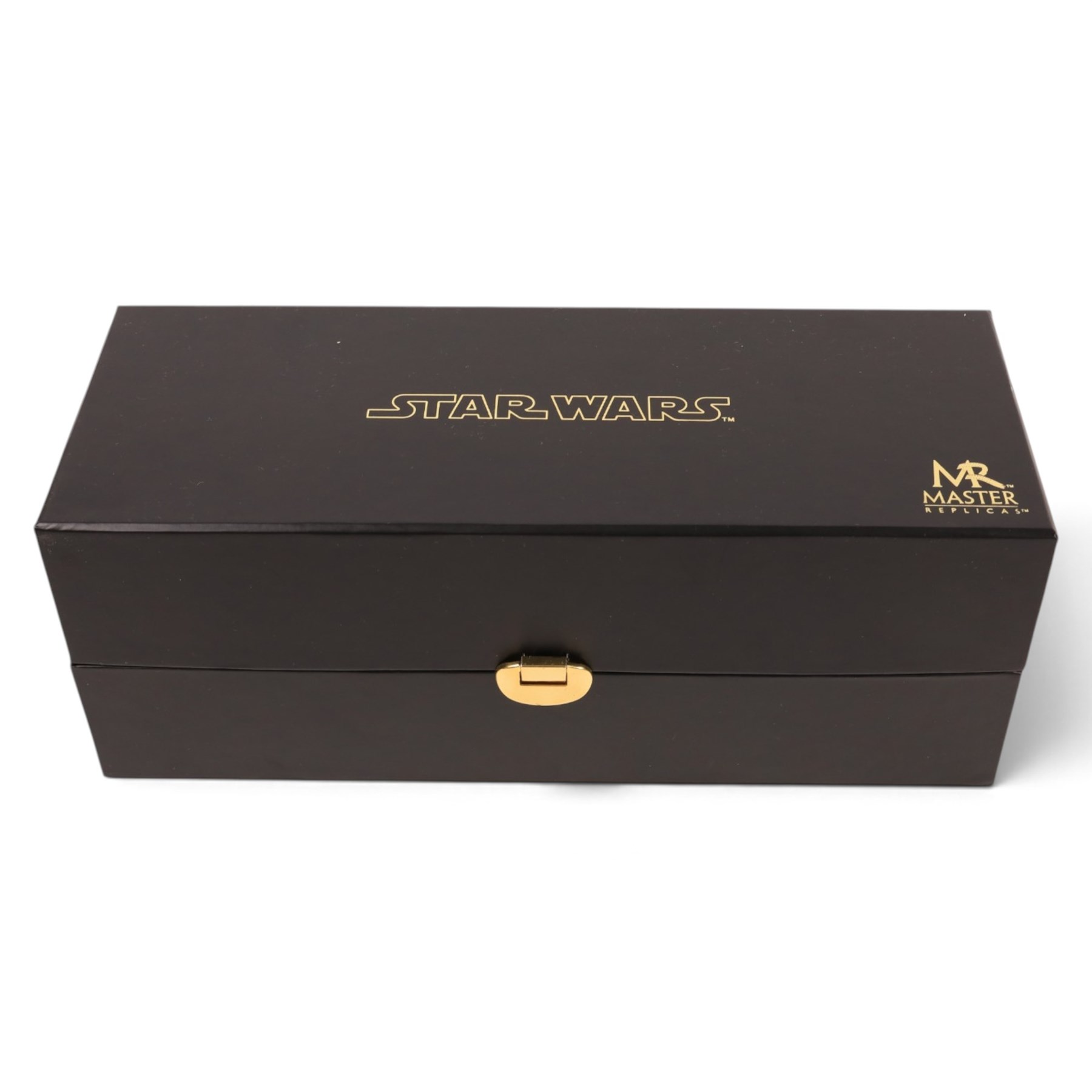 Limited Master Replicas Star Wars Luke Skywalker's Lightsaber no. SW-110, 1:1 scale, in box with outer cardboard sleeve, with certificate, separate acrylic display case and plaque, limited edition no. 897/2500
