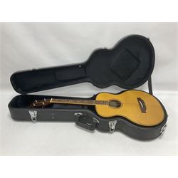 Ozark 'The Ozark Professional' tenor guitar, model no 3372, headstock stamped Ozark and with paper label to interior, in manufacturers hard case, guitar L82cm