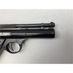 Webley Hurricane .22 air pistol with over lever action and thumb safety L27cm; Webley Premier .22 air pistol with over lever action No.816; part Diana model 2 air pistol; and quantity of .22 pellets in three tins