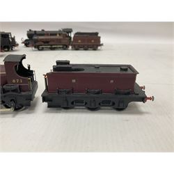 Keyser ‘00’ gauge - six steam locomotives to include Class 115 Midland Railway 4-2-2 locomotive and tender no.673; GWR Class 2251 0-6-0 locomotive and tender no.3204; LMS Class 2F 0-6-0 no.7168; LNWR/LMS 2-4-0T no.6432; Class B16 4-6-0 no.61414; one further locomotive and tender and two tenders (8) 