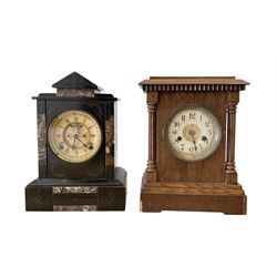 An Oak German and American Slate mantle clock c1910.
German HAC 8-day striking mantle clo...