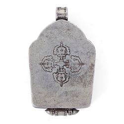 Pair of Tibetan prayer boxes, H5cm