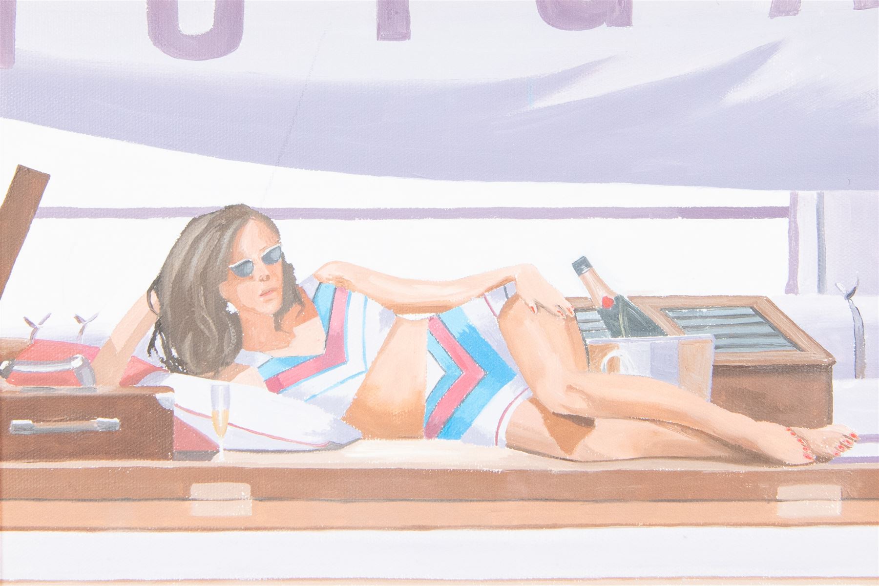 Matteo Santi (Italian Contemporary): 'Homage to Jack II', oil on canvas laid on to board, signed and titled verso 21cm x 31cm