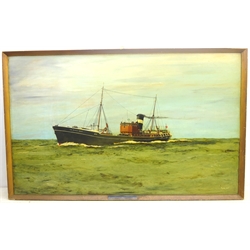 Alan (British 20th century): 'Von Fredrick Parkin' Ship's Portrait, oil on board signed and dated 1967, 73cm x 118cm