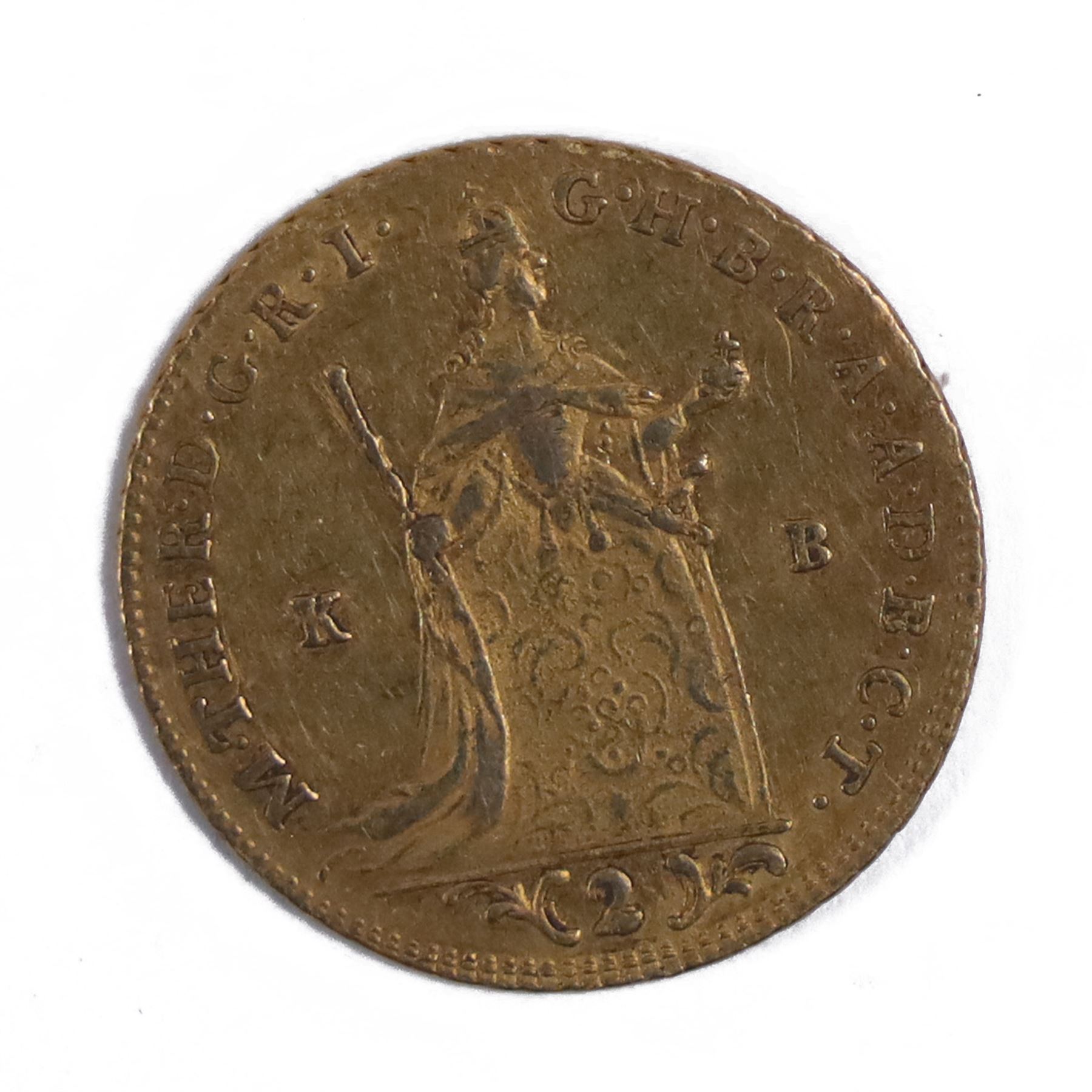 Hungary Maria Theresa 1765 gold two Ducats coin