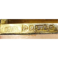 Edwardian 9ct rose gold combination vesta case and sovereign holder by Rolason Brothers, Chester 1903, approx 31.2gm