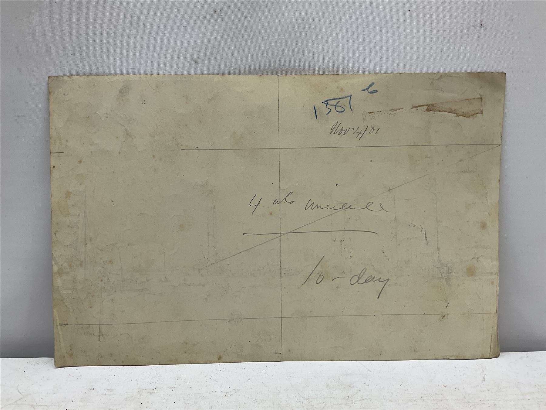 Charles Edward Dixon (British 1872-1934): Shipping studies, pen and ink on card with 'Reynold's Bristolboard' blindstamp signed and titled 32cm x 39cm; 'The Procession entering Portsmouth Harbour', pen and ink on paper signed with monogram, dated Nov 4/01 verso 20cm x 32cm (unframed) (2)