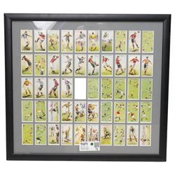 Large collection of cigarette cards, mostly unmounted, including a set of 'Hints on Association Football' in frame 