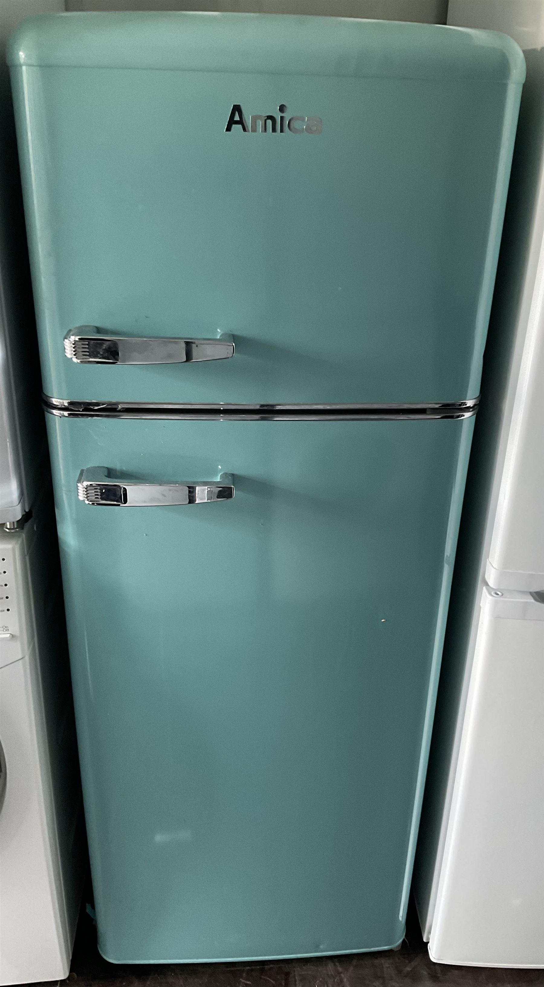 Amica - fridge freezer in light blue finish - THIS LOT IS TO BE COLLECTED BY APPOINTMENT FROM DUGGLEBY STORAGE, GREAT HILL, EASTFIELD, SCARBOROUGH, YO11 3TX