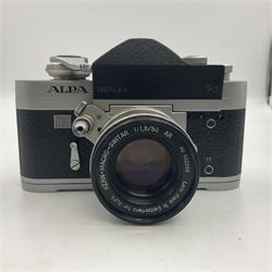 Pignons Alpa 9d Reflex camera body, serial no. 51155, with 'Kern-Macro-Switar 1:1.8/50 AR' lens, serial no. 932389