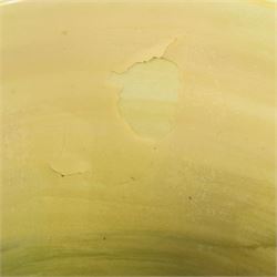 Moorcroft bowl, Leaf in the Wind pattern, upon a yellow grounds, with painted mark and sticker beneath, H12cm