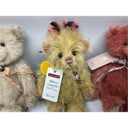 Four limited edition Charlie Bears, comprising Dinky 550/2000, Doobey 1204/2000, Pina 1167/2000, and Mildred 247/600, each designed by Isabelle Lee, from the Minimo Collection, all with tags 