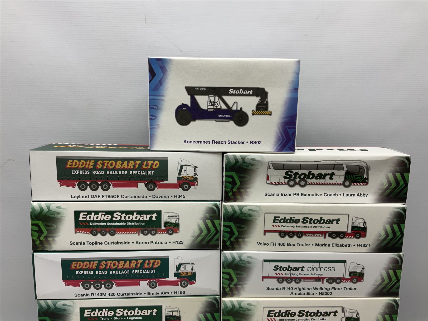 Atlas Editions Eddie Stobart - twenty-six 1:76 scale die-cast models in The Special Edition Collector's Series with twenty-five certificates; all boxed (26)