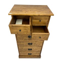 Laura Ashely Home - 'Garrett' pedestal chest, fitted with four small and four large drawers