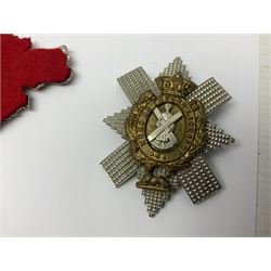 Three glengarry/cap badges - Royal Scots, Kings Own Borderers and Royal Scots Fusiliers (3)